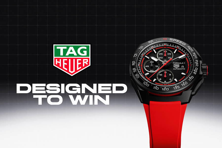 TAG Heuer - Designed to Win Banner Featuring Formula 1 Watch TAG Heuer - Designed to Win Banner Featuring Formula 1 Watch