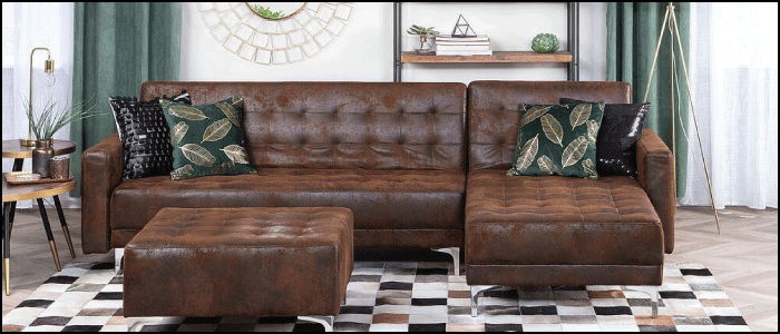 Beliani Leather Sofa Beds