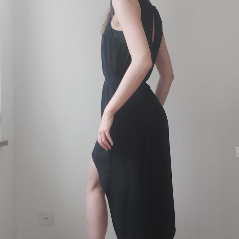 Black asymmetric dress