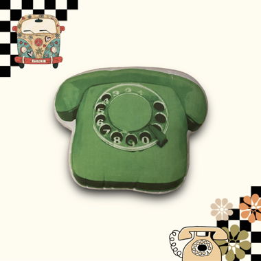 Grünes Telefon Kissen