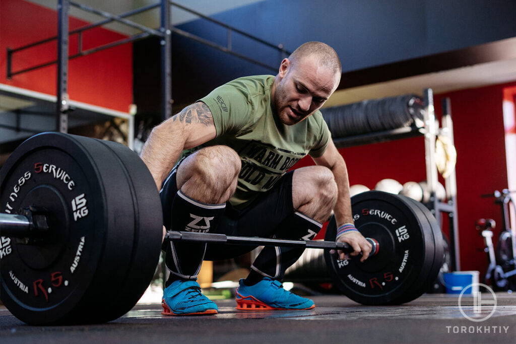 athlete weightlifting in shoes