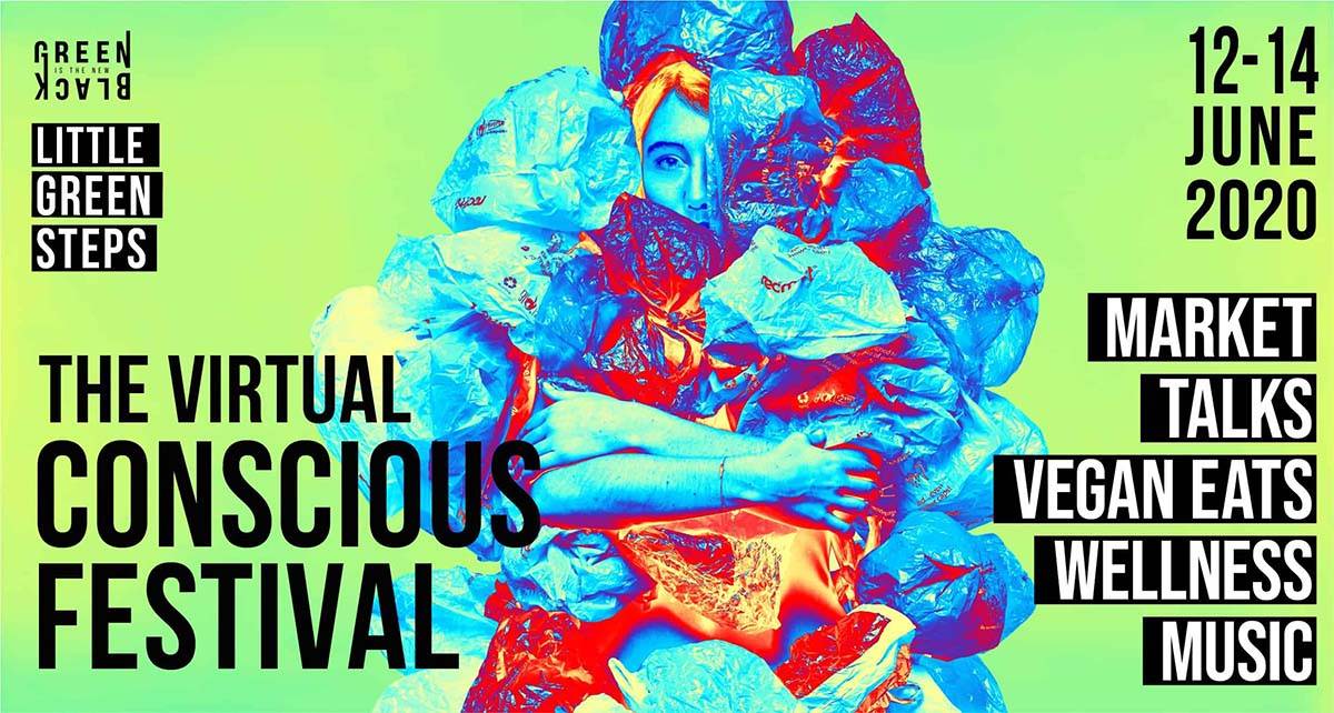 The virtual conscious festival flyer