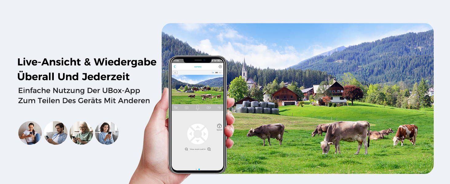 Greifen Sie von überall & jederzeit auf Ihre Kamera zu! Mit der UBox-App teilen Sie den Zugriff mühelos. Perfekt für Team-Überwachung. Jetzt entdecken!