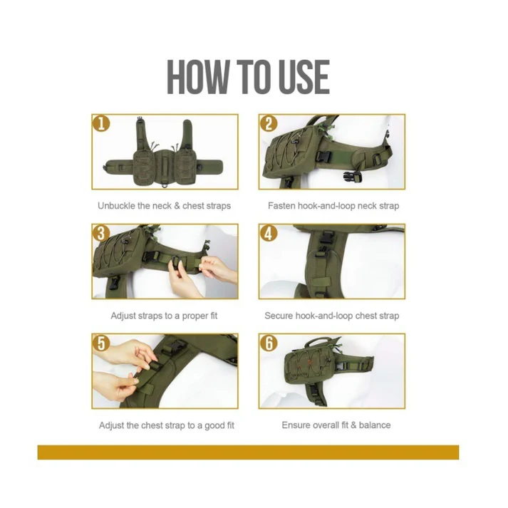 Durable Dog Saddle Bag Harness for Outdoor Adventures - Image 3