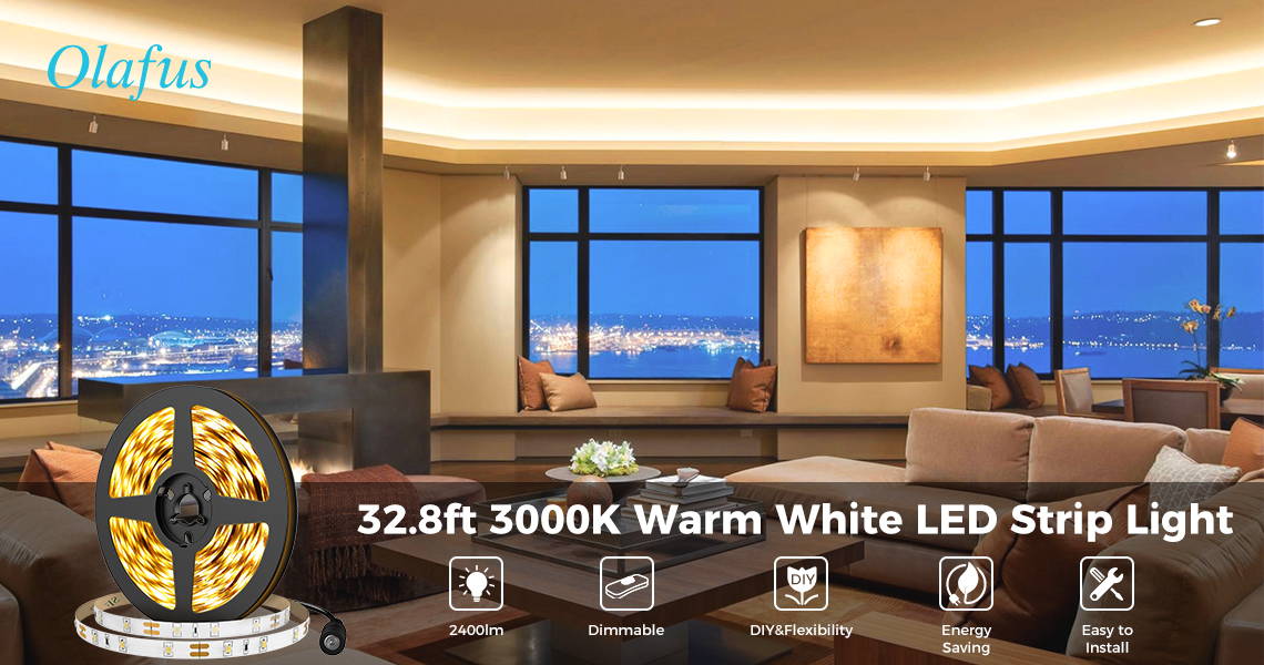 3000k Warm White LED Strips for Decoration