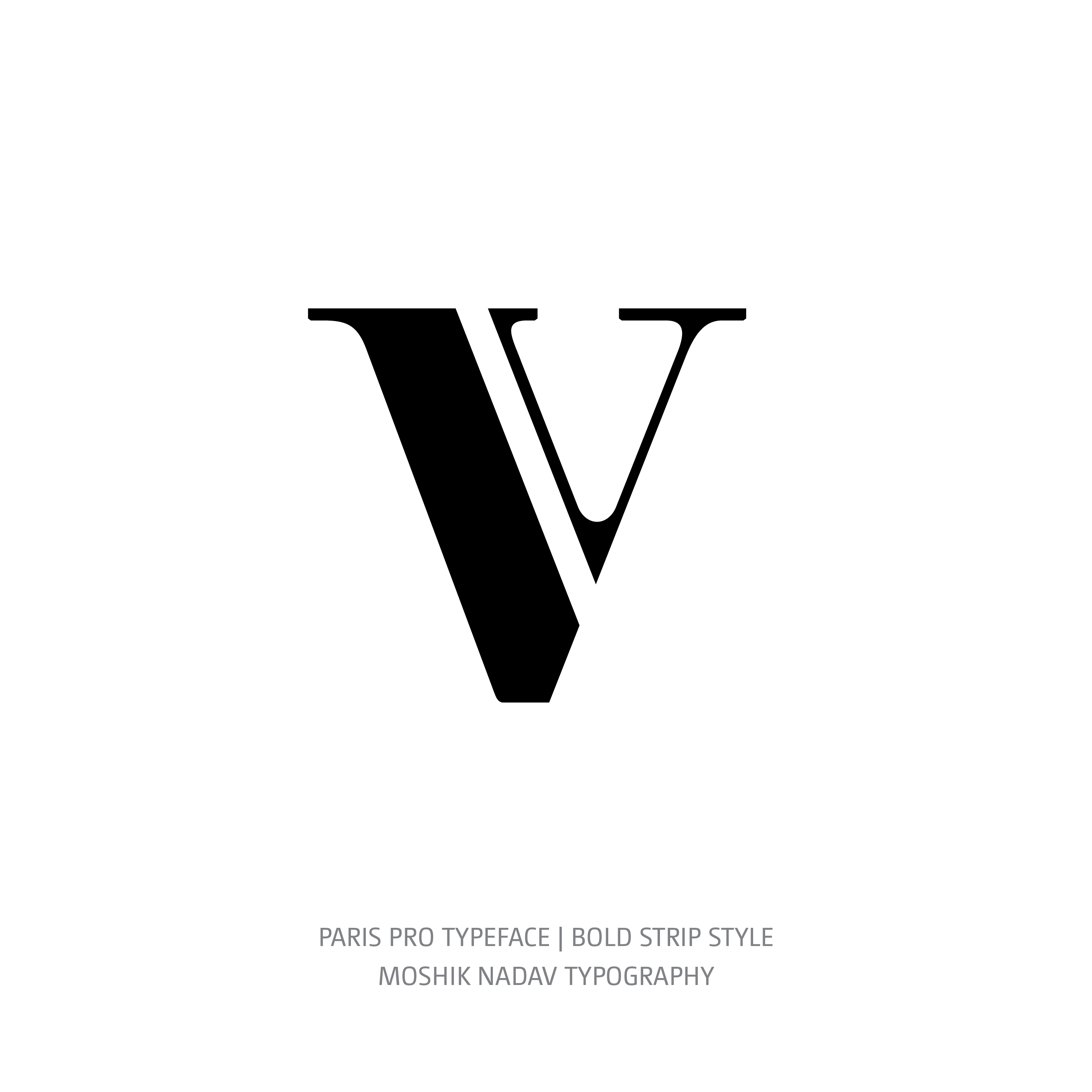 Paris Pro Typeface Bold Strip v