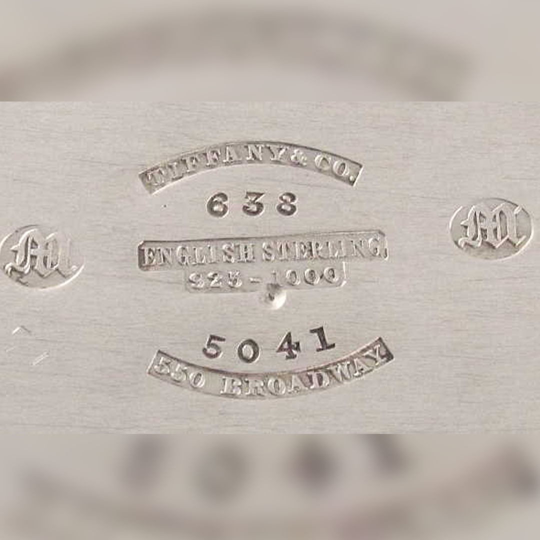 Tiffany & Co. 1854 - 1869 Hallmark hallmark, Tiffany & Co English Sterling 925 1000 550 Broadway