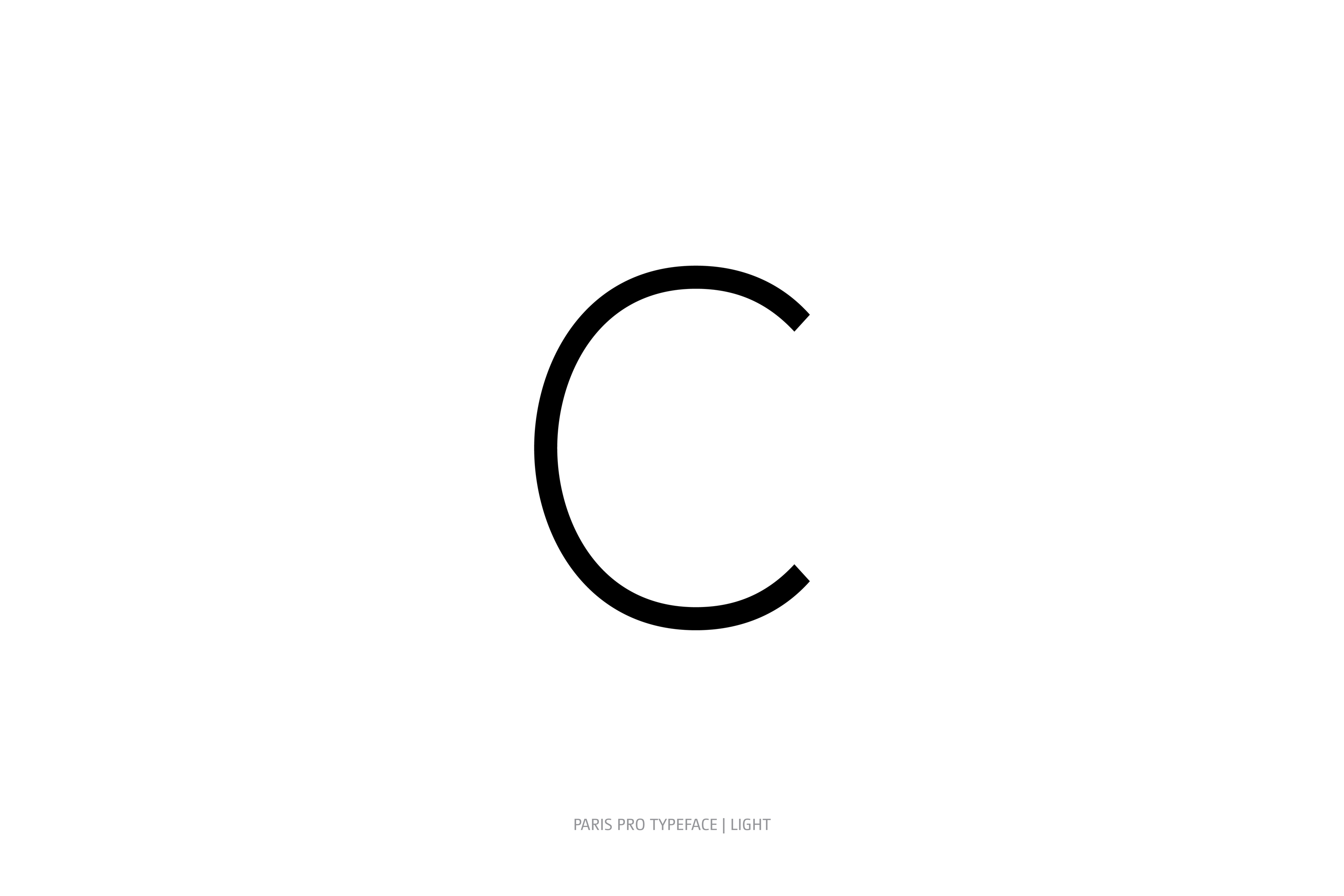 Paris Pro Typeface Light Style C