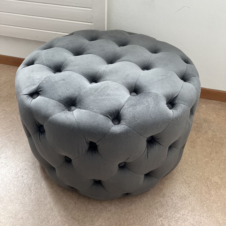 grey velvet chesterfield chair