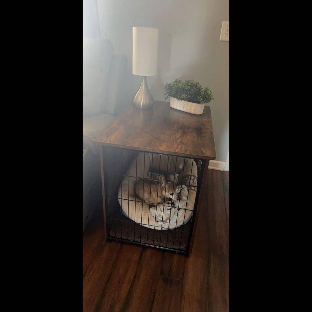 dog crate side table, dog crate end table, large dog crate end table, large dog crate side table, dog cage and table