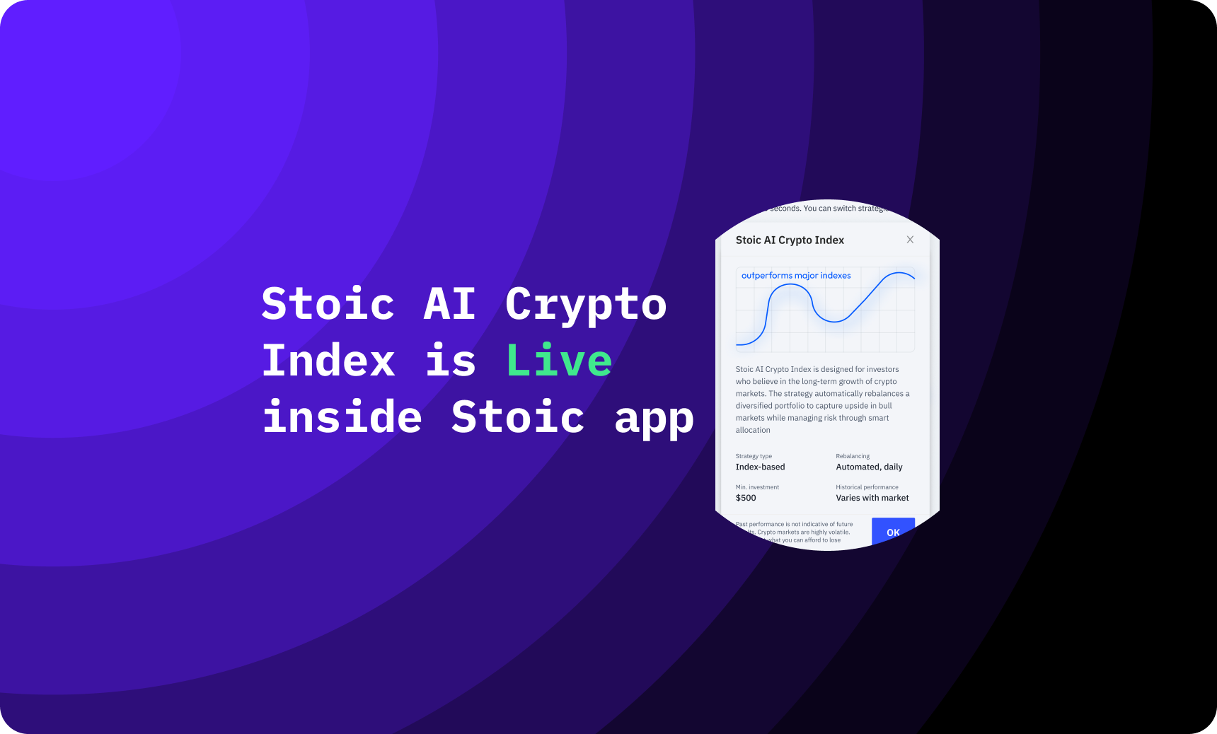 Stoic AI Crypto Index is Live inside Stoic AI app
