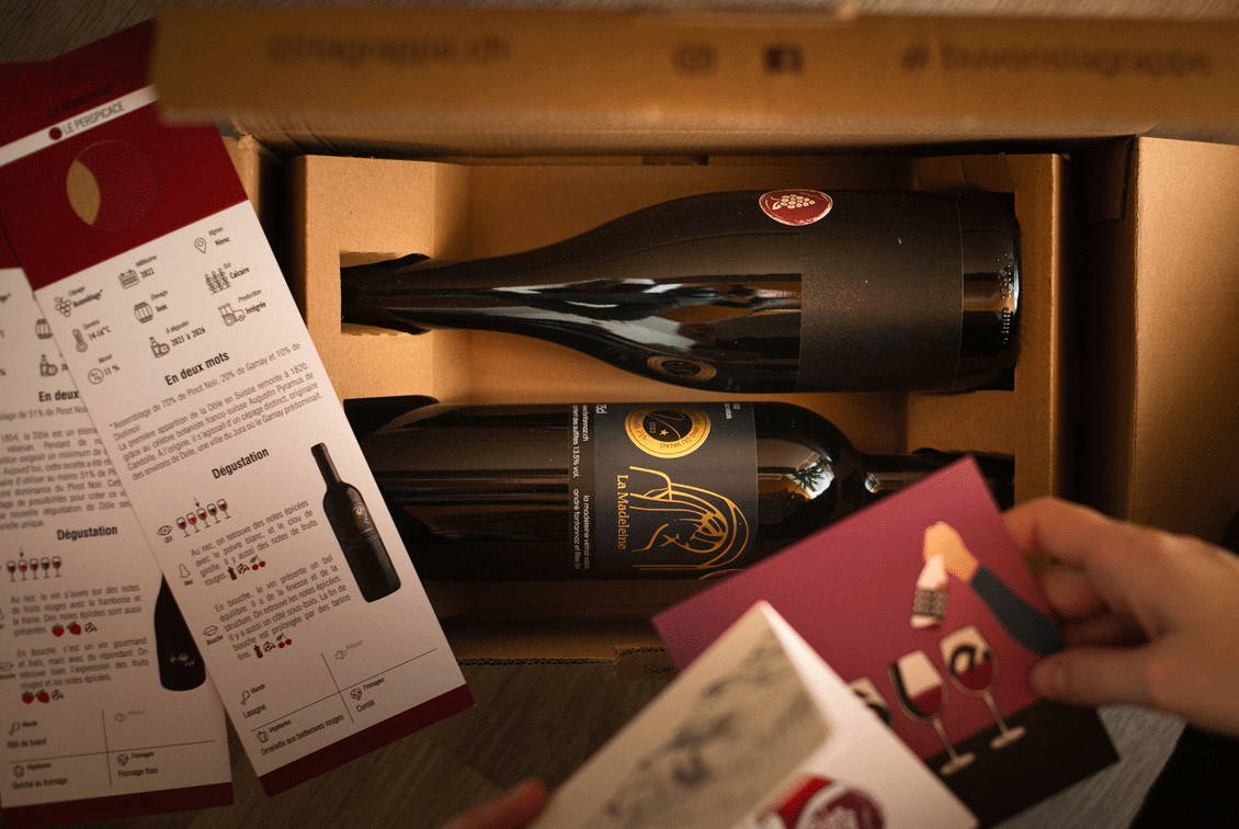 Coffret de vins La grappe pour entreprise