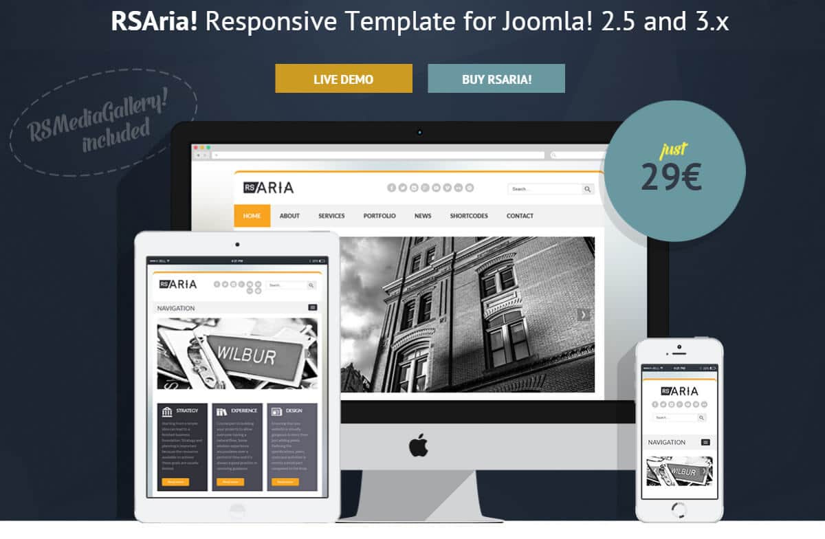 RSAria! - резиновый шаблон для CMS Joomla