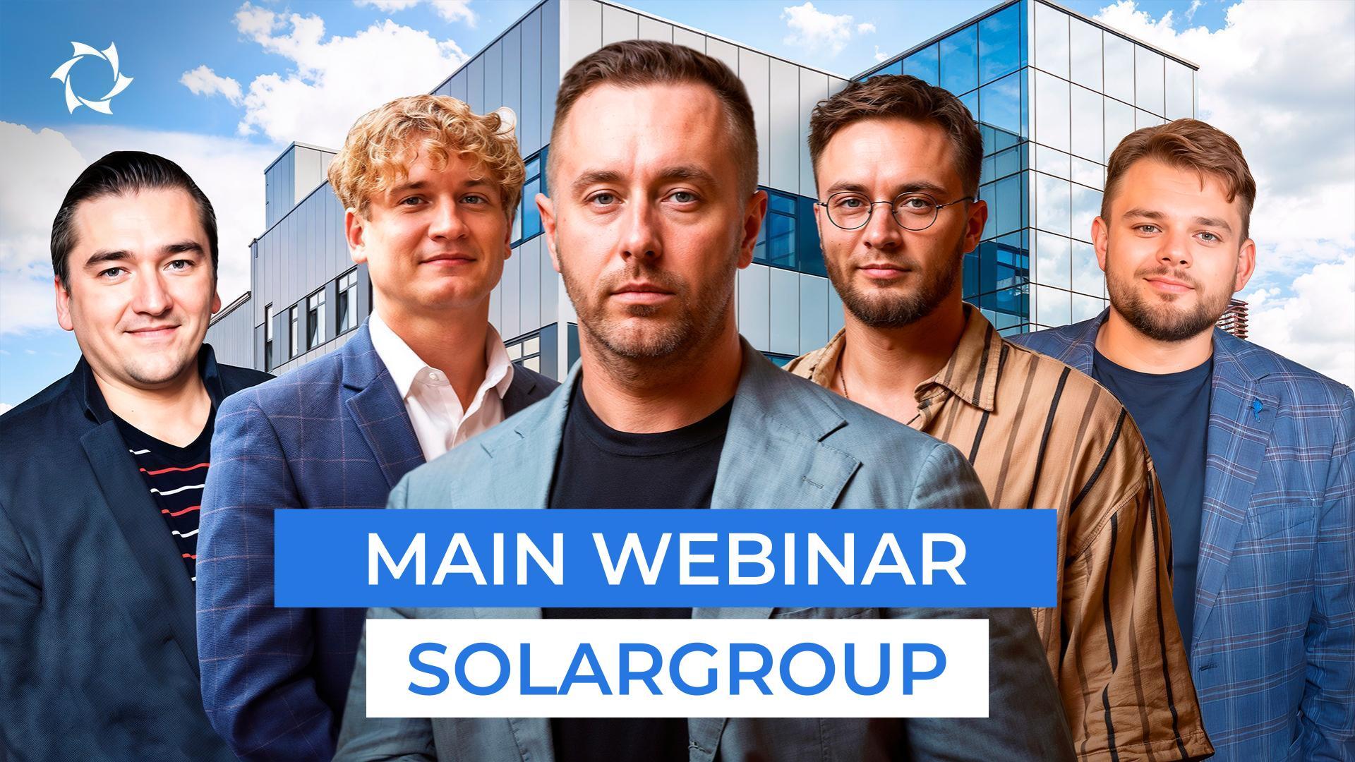 SOLARGROUP news: results, strategy, stage change | Live broadcast
