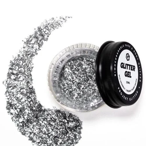Silver Glitter Gel - Gel Pailleté
