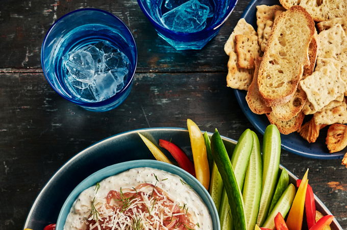 Trempette à l’aneth et aux oignons aigre-doux