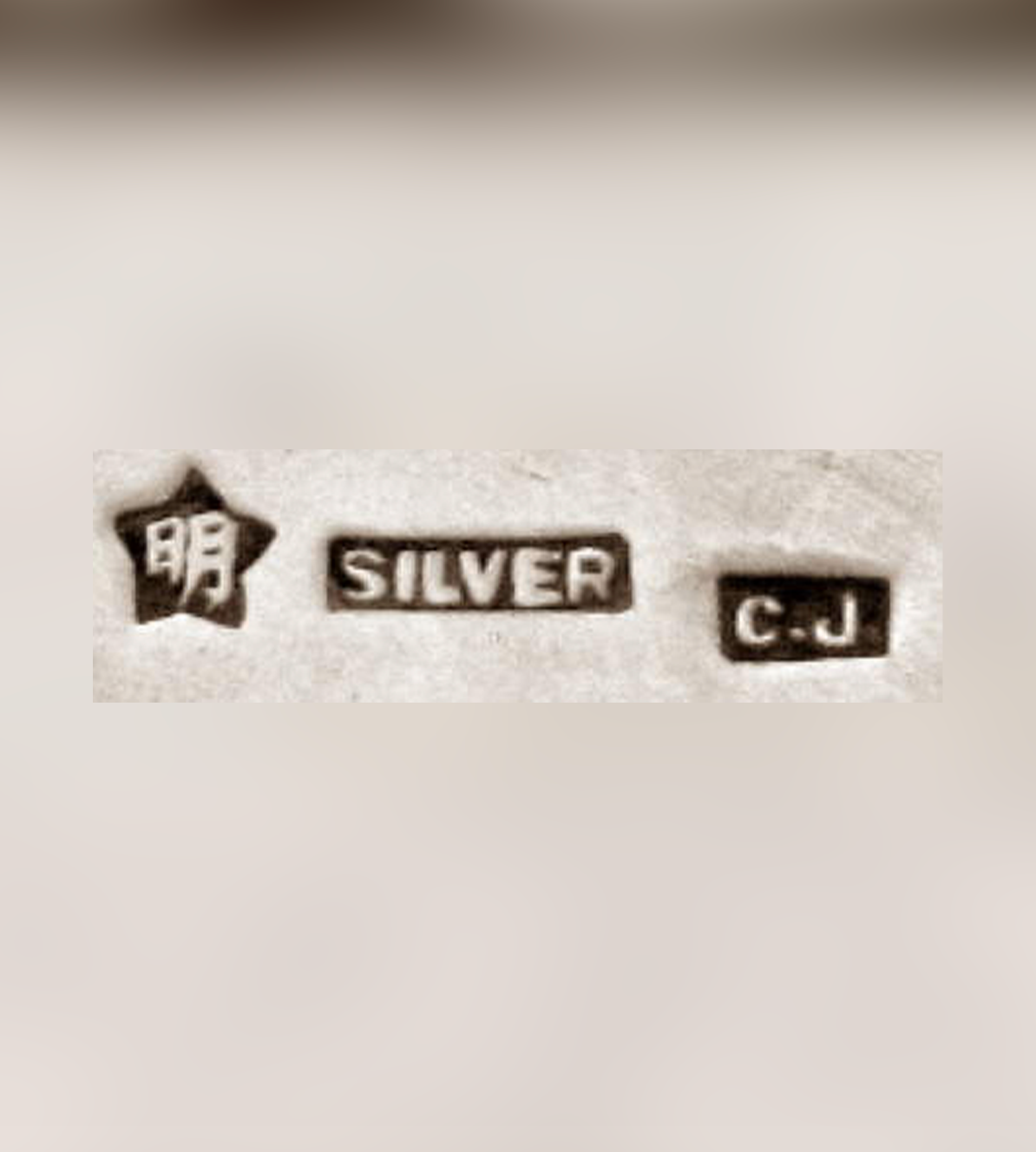 C. J. & Co. Chinese Export Silver Mark hallmark, C. J. & Co.