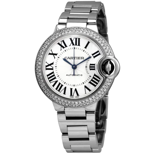 Cartier Ballon Bleu 33mm White Gold Diamonds