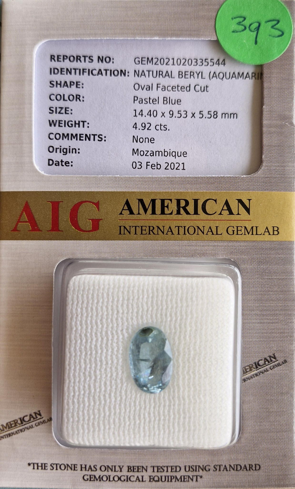 Natural Beryl (Aquamarine) Loose Gemstone