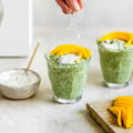 Coconut matcha latte overnight oats