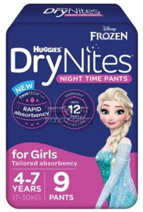 HUGGIES DryNites 4-7YR. 17-30KG Carton 27