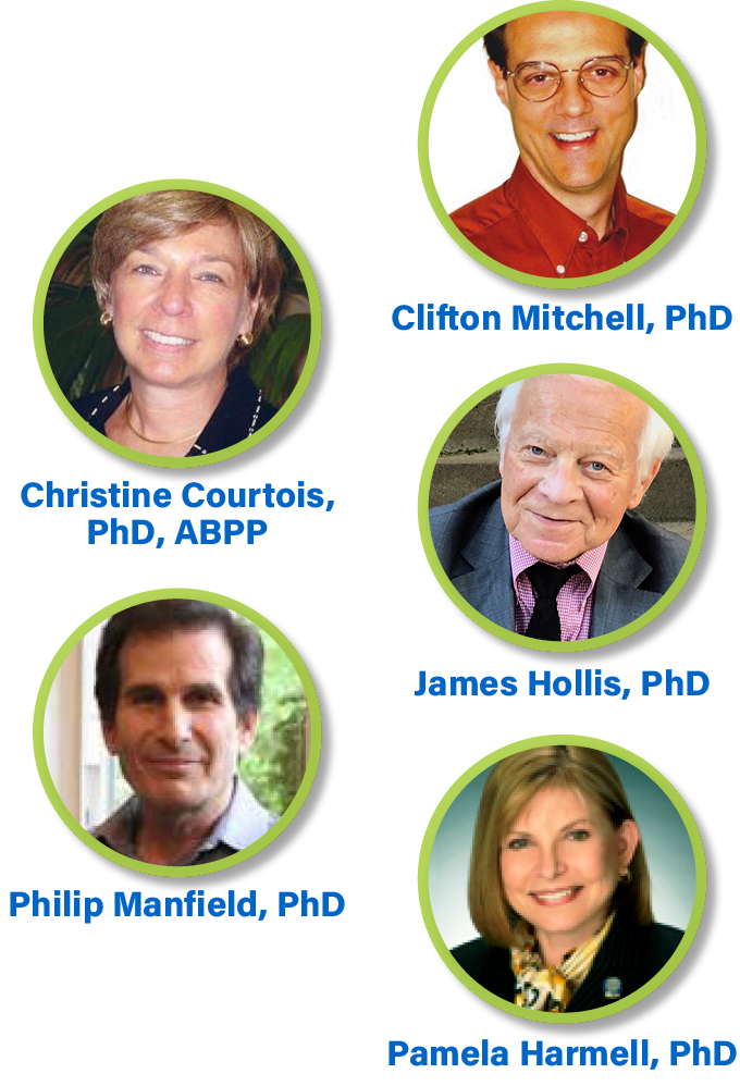 Clifton Mitchell, PhD; Christine Courtois, PhD, ABPP; Pamela Harmell, PhD; James Hollis, PhD; Philip Manfield, PhD