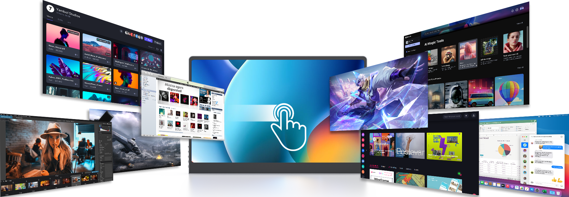 GR14BU | 14" 3K OLED 120Hz Gaming Monitor Portable Touchscreen Display