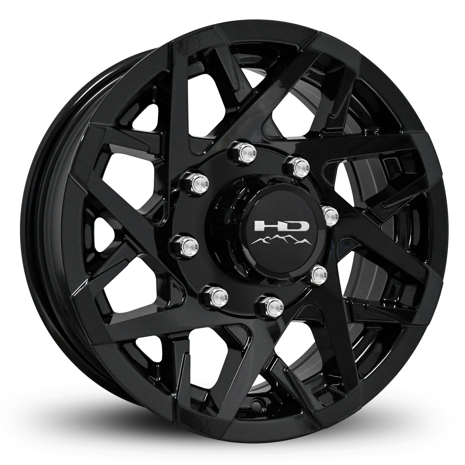 HD Off-Road Canyon Custom Trailer Wheel Rims in 16x6.0 16x6 All Gloss Black with Center Cap & Logo fits 8x6.50 / 8x165 Axle Boat, Car, RV, Travel, Concession, Horse, Utility, Lawn & Garden, & Landscaping.