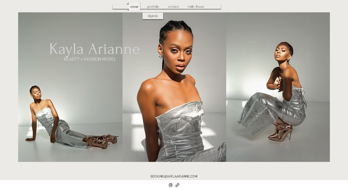 Screenshot of Kayla Arianne, from the model websites collection.