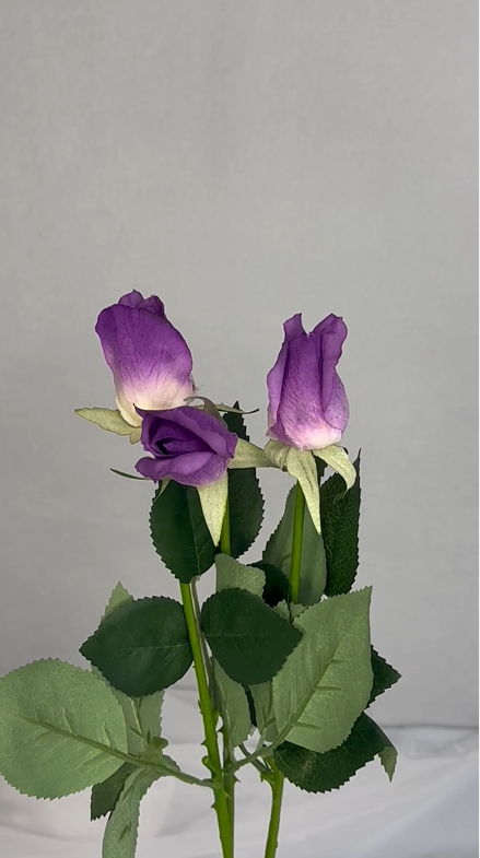 Fuchsia Real Touch Rose Bud - Realistic Artificial Flowers - Image 4