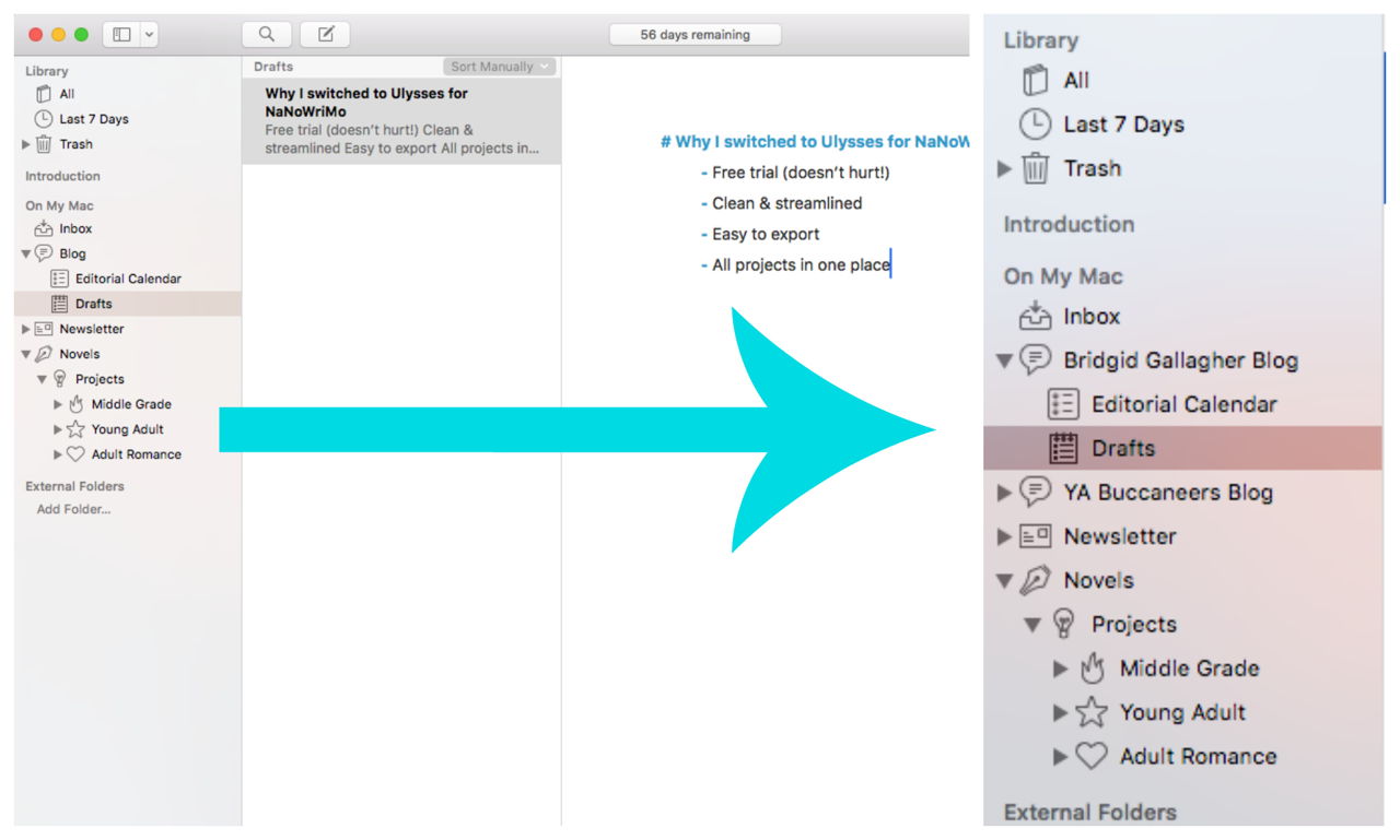 Ulysses is a fantastic app for writers who want a simple, streamline writing environment & you can try it for free during NaNoWriMo! Read the post to learn why I'll be switching to this app (and why you might want to do the same!) >>>