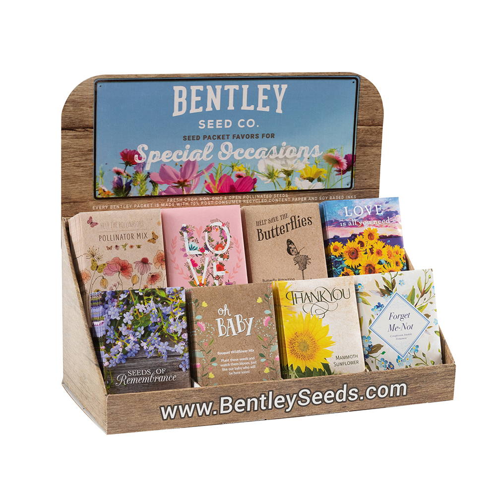 Bentley Seeds 250 favor packet display