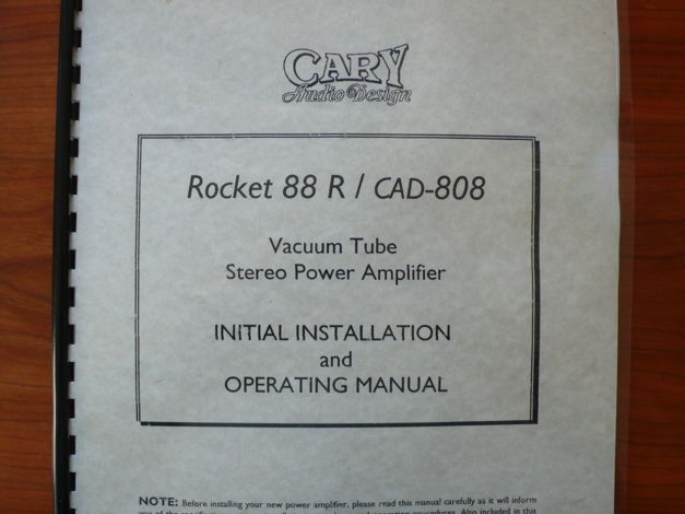 Cary Audio Design CAD-808 Rocket 88 R