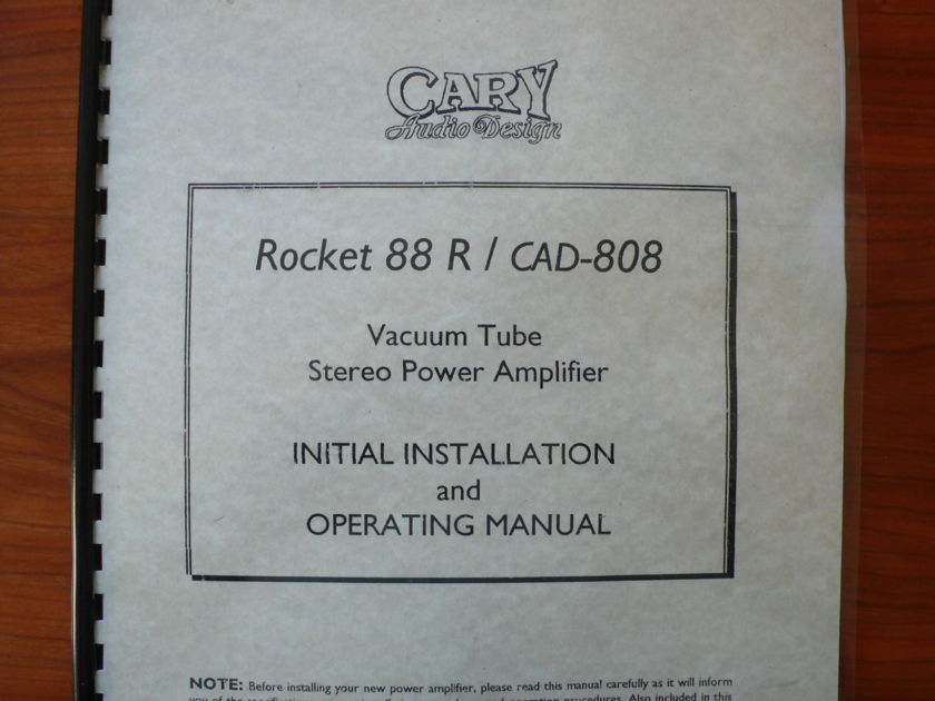 Cary Audio Design CAD-808 Rocket 88 R