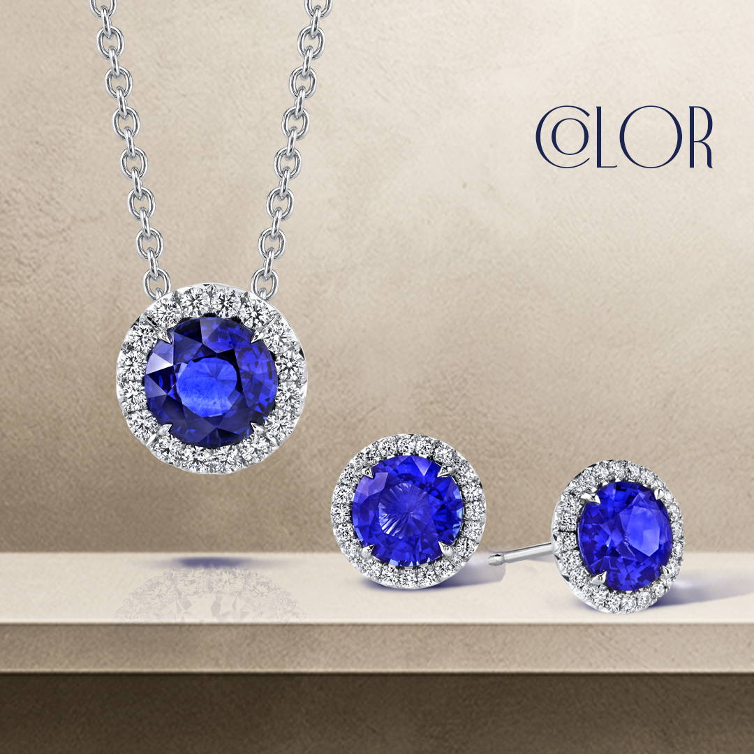 classic collection gemstone and diamond necklaces and earrings