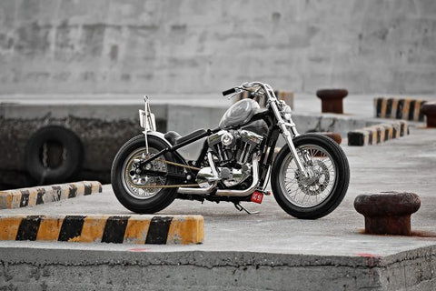 2Loud Grey Matter Harley Davidson Sportster XL1200 hardtail custom bobber chopper motorcycle