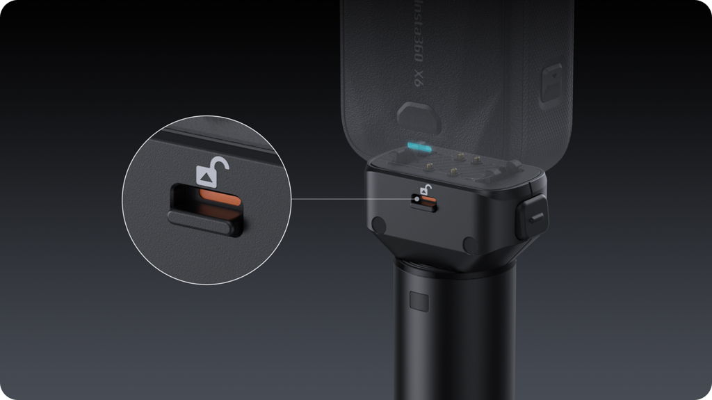 Insta360 X6 パワー自撮り棒 バックルロック機構