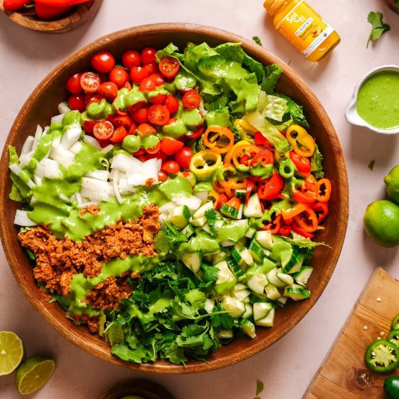 Raw Vegan Taco Salad - TURMERIC SuperShot 