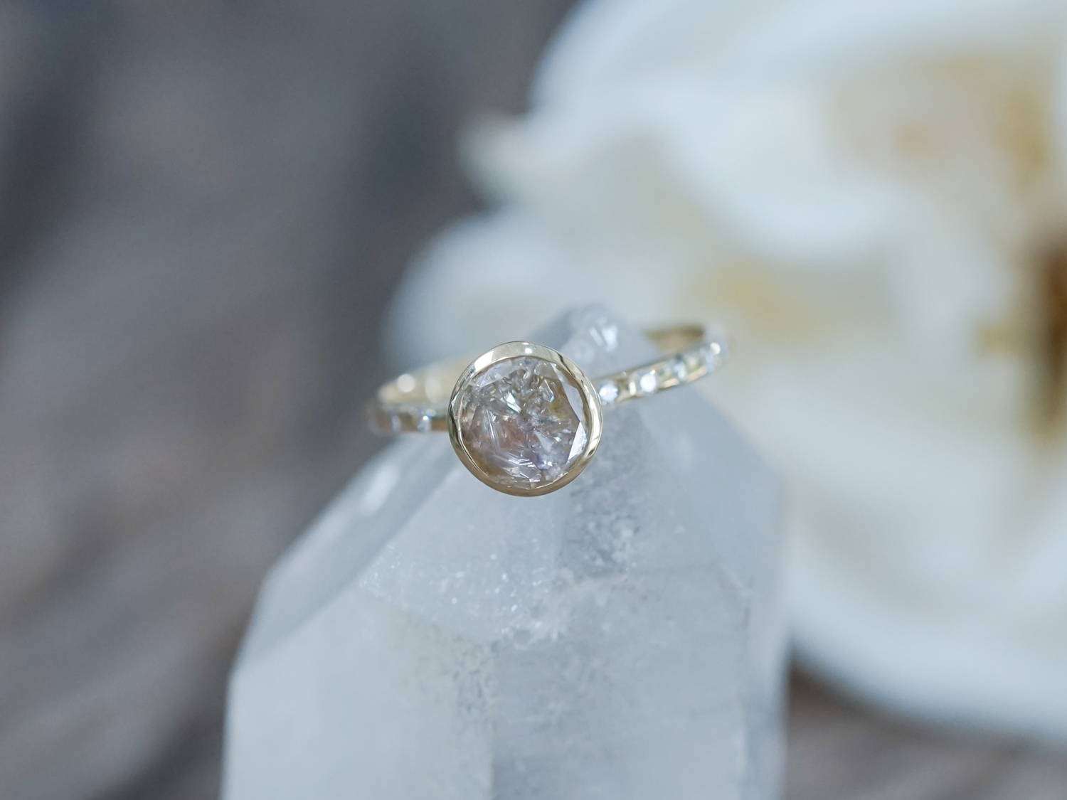 Antique Cut Diamond Ring in Gold