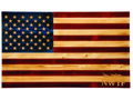 20x34 Wooden Flag w/Hand Chiseled Stars & NWTF Logo
