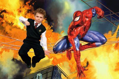 Фотошоп PSD исходник для монтажа скачать - spiderman