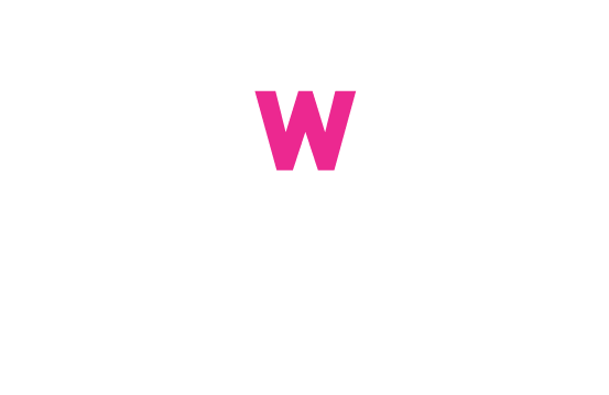 White + Pink Vertical The WMarketplace Logo
