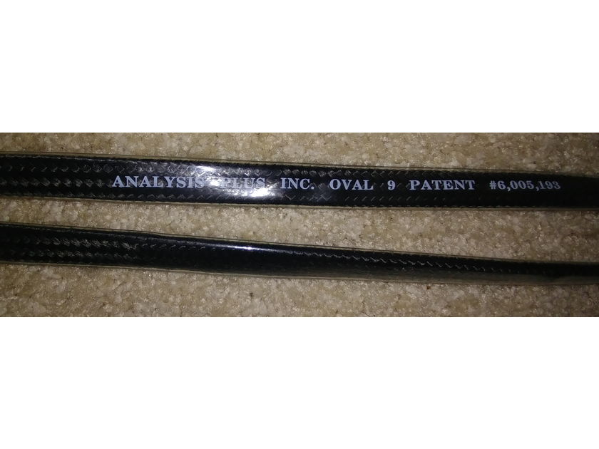Analysis Plus Inc. Black Mesh Oval 9  10' BIWIRE PAIR - NOW UP FOR AUCTION ON EBAY NO RES!