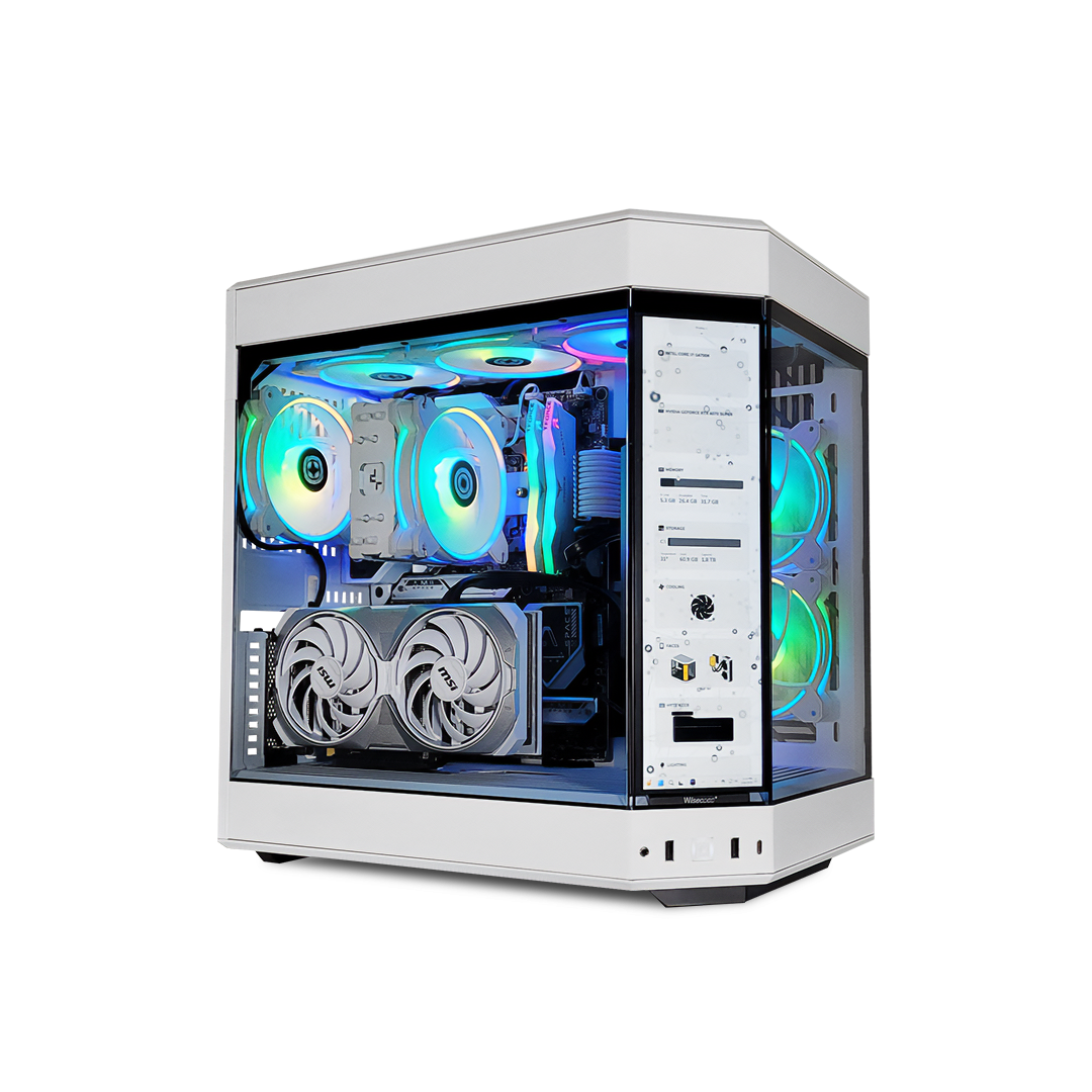 XOTIC PC GX13 HYTE Y60 Snow White Ghost Extreme Ready to Ship Gaming Desktop w/ INTEL Z790 & DDR5
