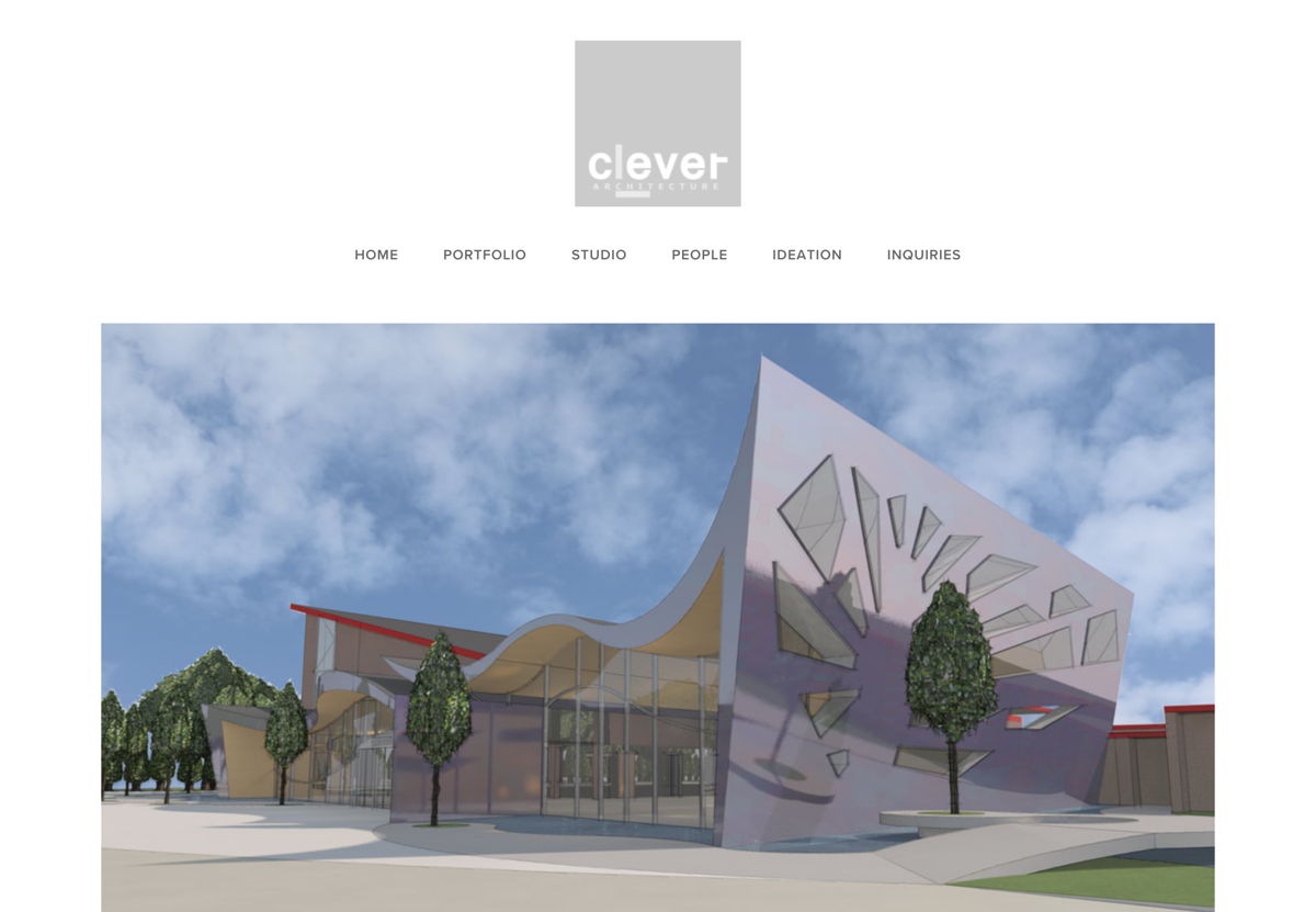 Screenshot of Clever Architecture, from the architecture portfolios collection.