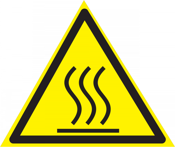 Векторный знак «Осторожно, горячая поверхность (горячо)»