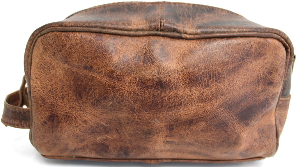 Quality Full Grain Genuine Hunter Leather Toiletry Bag - Image 10