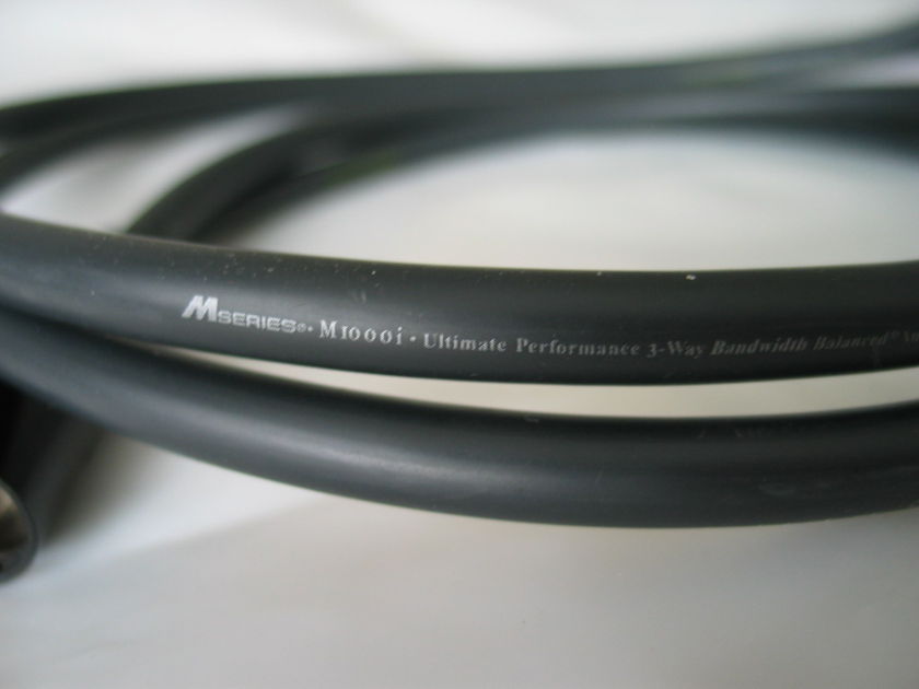 new 1m XLR / RCA monster cable M Series M1000i ultimate interconnect cable pair