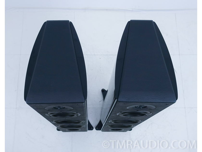 Sonus Faber Domus Grand Piano Floorstanding Speakers; Pair; Gloss Black/ Leather (1192)