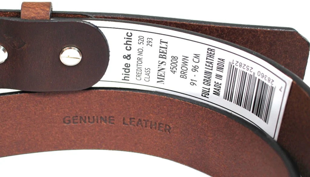 Genuine Full Grain Leather Men’s Belts. Style: 45008 - Image 2